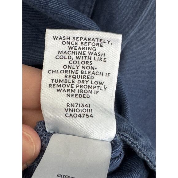 L.L. Bean Men's Signature Blue Denim Cloth Snap Shirt Slim Fit Pockets Sz XL - Picture 10 of 10